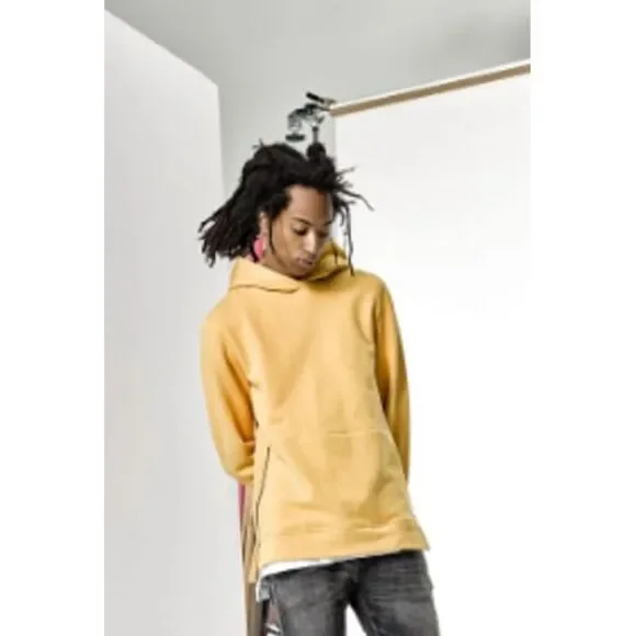 John Elliott Hooded Villain Pullover Sweatshirt Hoodie Size M 2‎ Mustard
